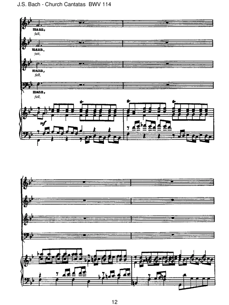 BWV114Ach,liebenChristen,seidgetrost_一万首著名钢琴曲谱哈农贝多芬合集视频教学电子版高清无水印可打印_1古典钢琴知名音乐家谱_巴赫钢琴谱全集_J.S巴赫作品全集