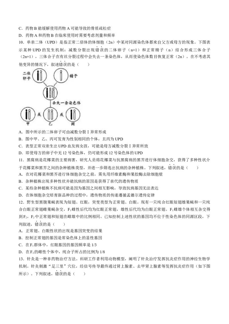 广东省广州市2024届高三下学期二模生物试题(1)_2024年4月_024月合集_2024届广东省广州市普通高中高三下学期二模物理试卷