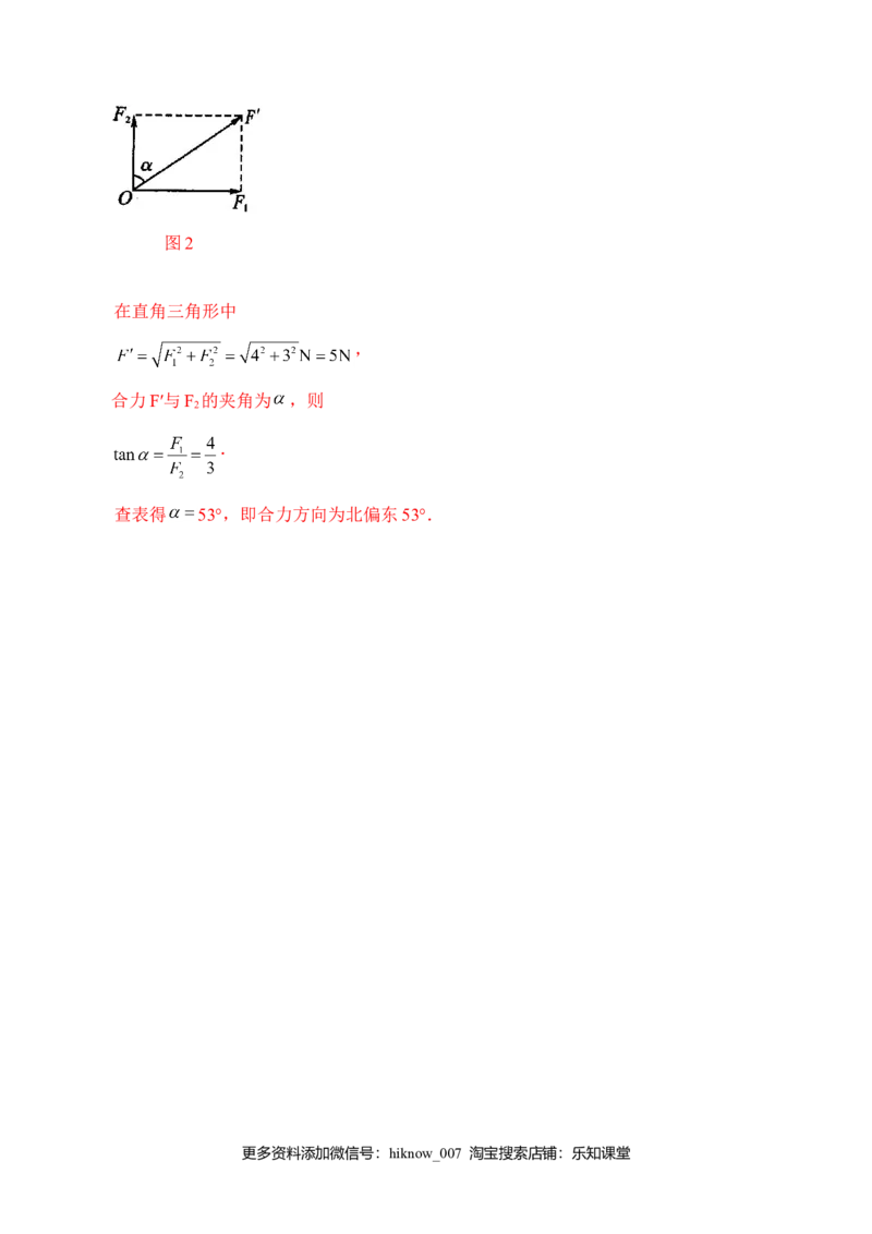 第3.4课时力的合成（解析版）_E015高中全科试卷_物理试题_必修1_6.专项练习_第3.4课时力的合成-高一物理知识点专题解析与题型练习（人教版必修1）