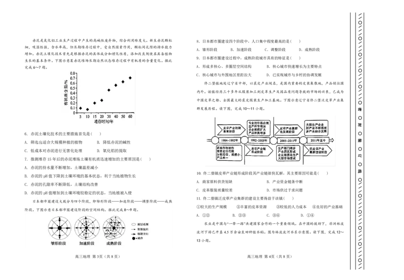 天津市河北区2023-2024学年高三年级总复习质量检测（一）地理试题_2024年4月_01按日期_6号_2024届天津市河北区高三下学期总复习质量检测（一）