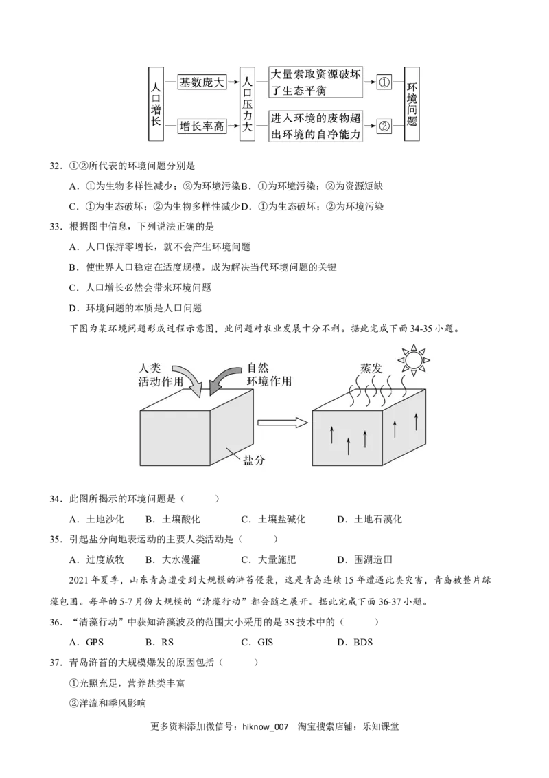 第一章自然环境与人类社会（A卷&bull;单元考点）-2022-2023学年高二地理上学期同步单元卷（人教版2019选必三）（原卷版）_E015高中全科试卷_地理试题_选修3_1.单元测试