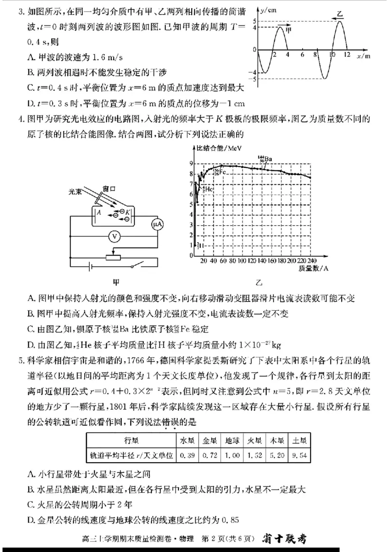 安徽省合肥市第一中学2024届高三上学期期末质量检测物理(1)_2024年2月_022月合集_2024届安徽省合肥市第一中学高三上学期期末质量检测