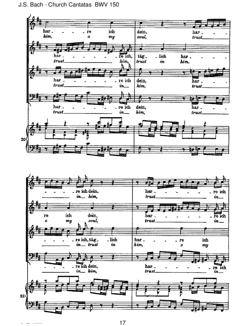 BWV150Nachdir,Herr,verlangetmich_一万首著名钢琴曲谱哈农贝多芬合集视频教学电子版高清无水印可打印_1古典钢琴知名音乐家谱_巴赫钢琴谱全集_J.S巴赫作品全集