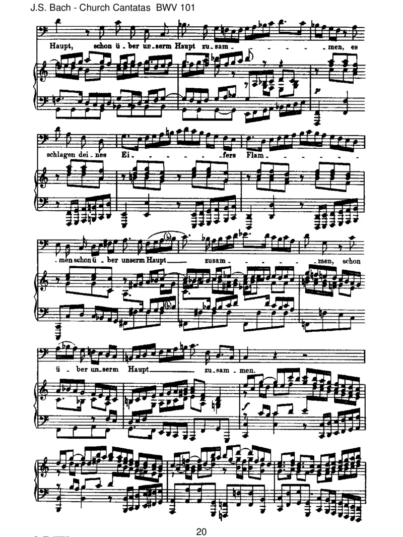 BWV101Nimmvonuns,Herr,dutreuerGott_一万首著名钢琴曲谱哈农贝多芬合集视频教学电子版高清无水印可打印_1古典钢琴知名音乐家谱_巴赫钢琴谱全集_J.S巴赫作品全集