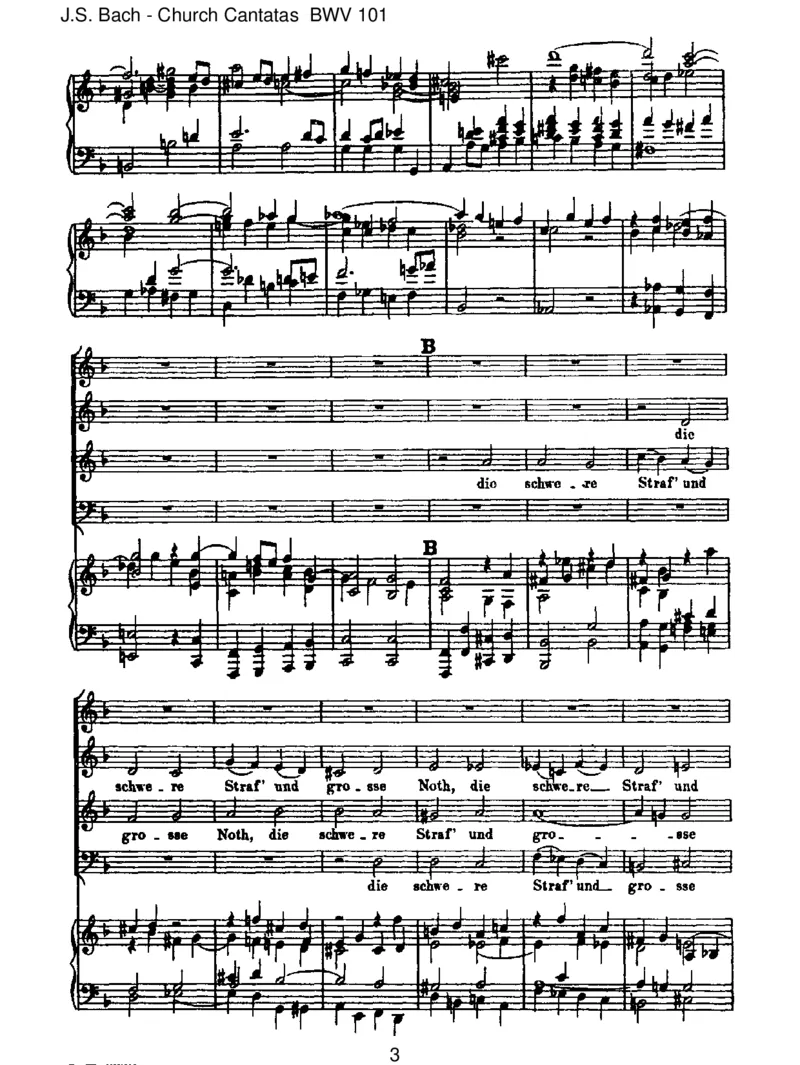 BWV101Nimmvonuns,Herr,dutreuerGott_一万首著名钢琴曲谱哈农贝多芬合集视频教学电子版高清无水印可打印_1古典钢琴知名音乐家谱_巴赫钢琴谱全集_J.S巴赫作品全集