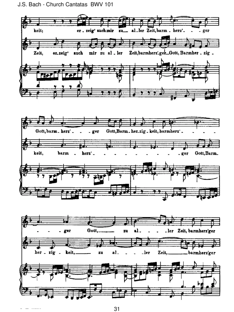 BWV101Nimmvonuns,Herr,dutreuerGott_一万首著名钢琴曲谱哈农贝多芬合集视频教学电子版高清无水印可打印_1古典钢琴知名音乐家谱_巴赫钢琴谱全集_J.S巴赫作品全集