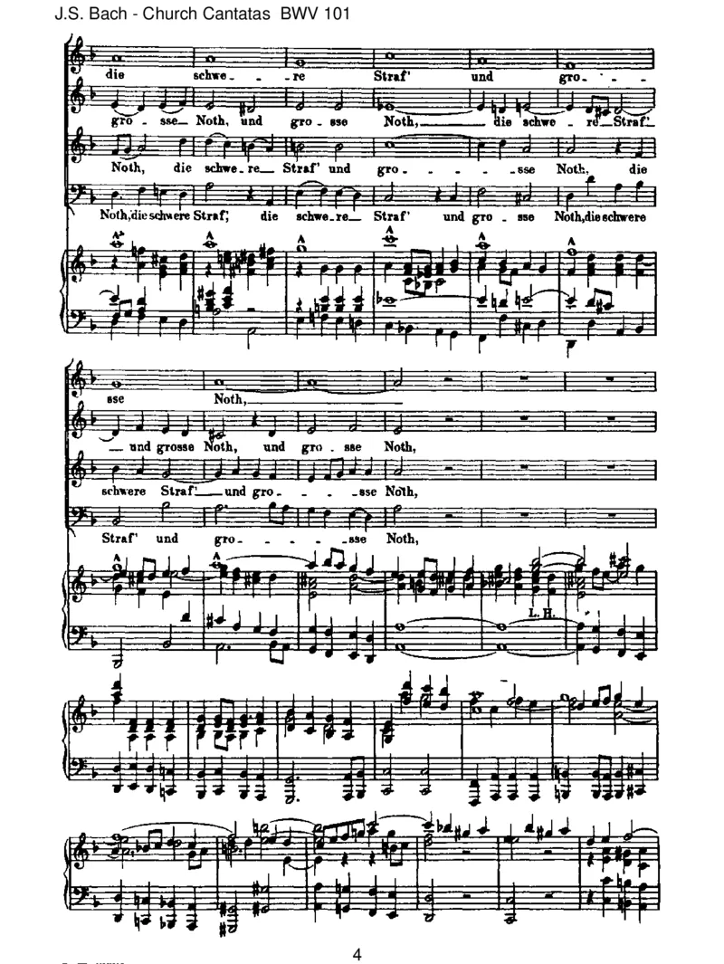 BWV101Nimmvonuns,Herr,dutreuerGott_一万首著名钢琴曲谱哈农贝多芬合集视频教学电子版高清无水印可打印_1古典钢琴知名音乐家谱_巴赫钢琴谱全集_J.S巴赫作品全集