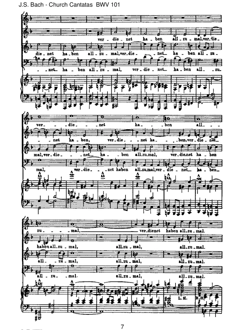 BWV101Nimmvonuns,Herr,dutreuerGott_一万首著名钢琴曲谱哈农贝多芬合集视频教学电子版高清无水印可打印_1古典钢琴知名音乐家谱_巴赫钢琴谱全集_J.S巴赫作品全集