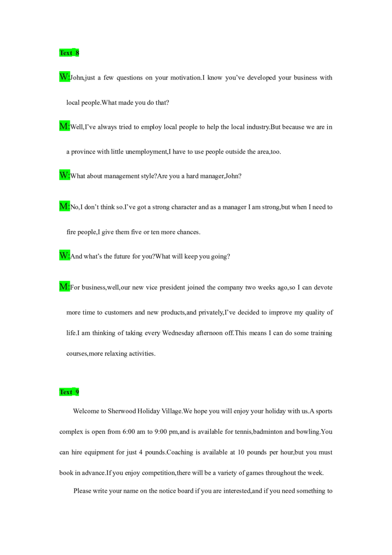备考2024新高考英语听力(答案+文本)09_2024年5月_01按日期_1号_2024高考英语听力专题（80套模拟训练+历年真题）(附音频）_高考英语听力高分80套模拟训练_177