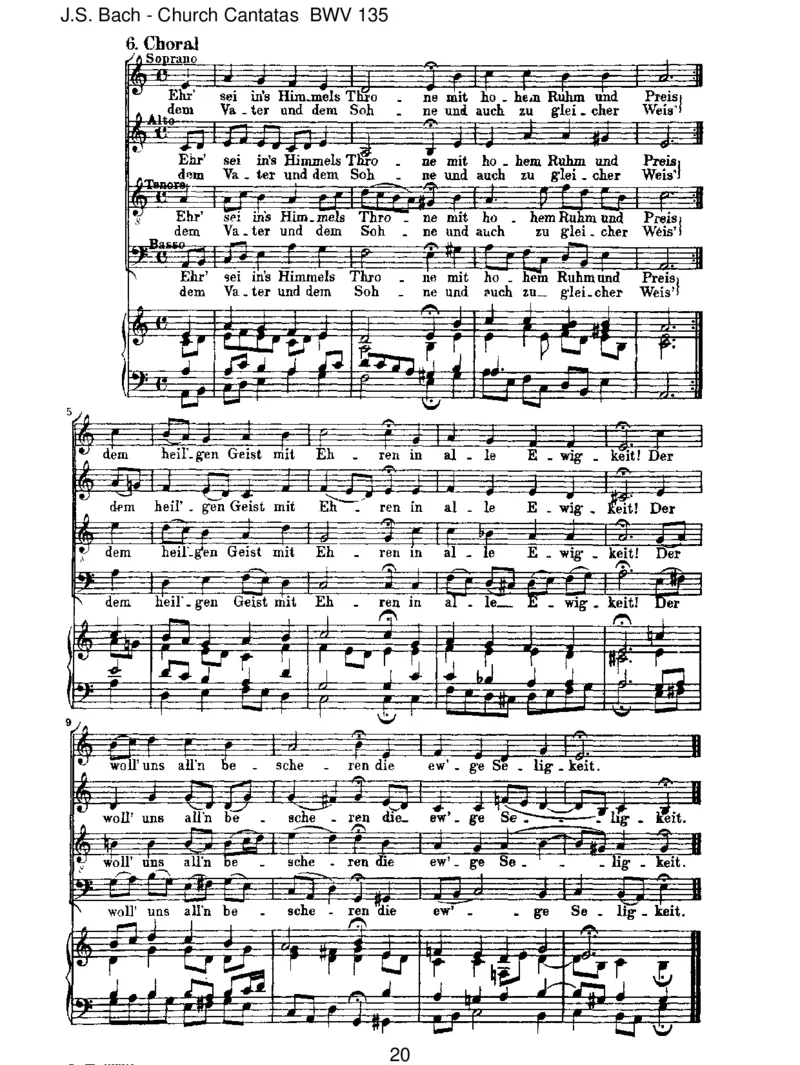 BWV135AchHerr,micharmenS&uuml;nderstrafnicht_一万首著名钢琴曲谱哈农贝多芬合集视频教学电子版高清无水印可打印_1古典钢琴知名音乐家谱_巴赫钢琴谱全集_J.S巴赫作品全集