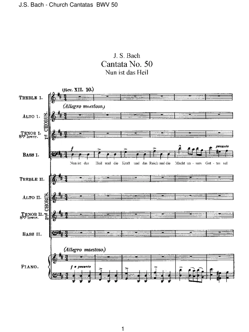 BWV50NunistdasHeilunddieKraft_一万首著名钢琴曲谱哈农贝多芬合集视频教学电子版高清无水印可打印_1古典钢琴知名音乐家谱_巴赫钢琴谱全集_J.S巴赫作品全集_JohannSebastianBach(1685-1750)巴赫