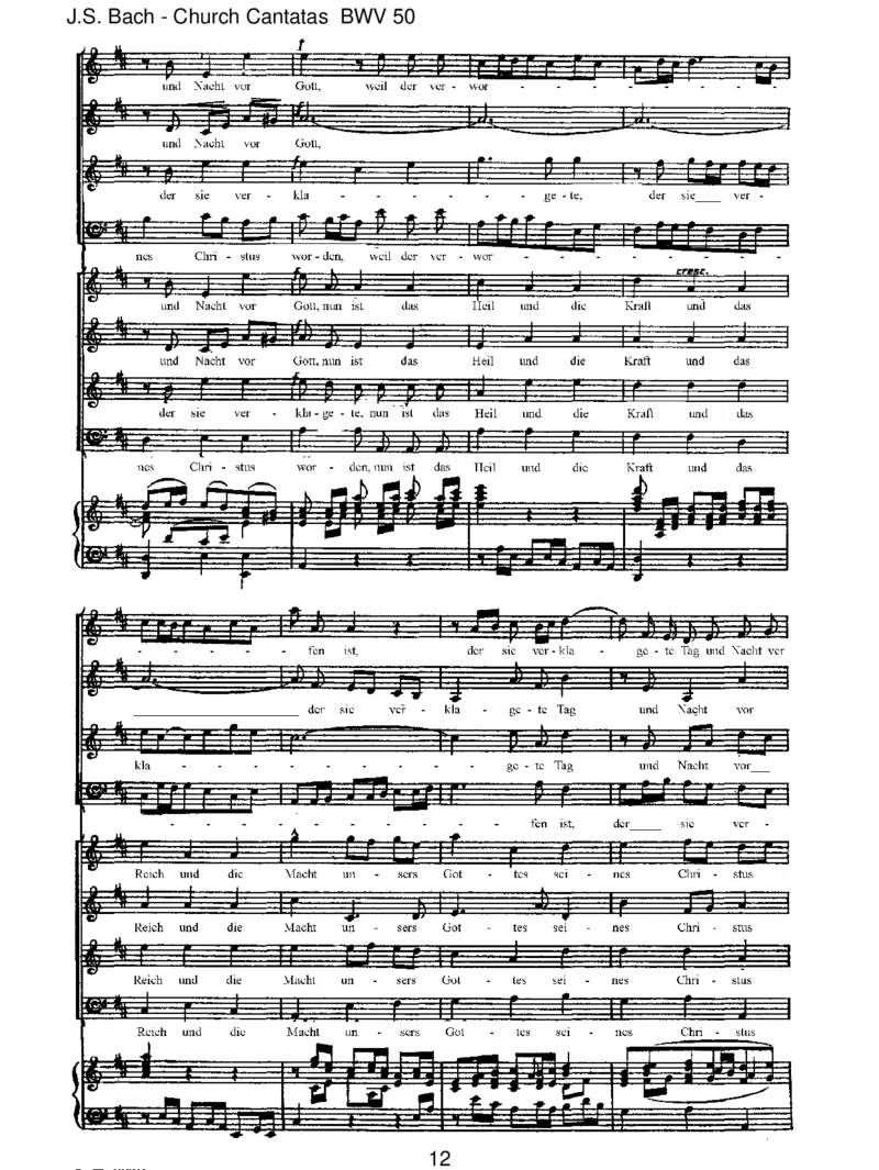 BWV50NunistdasHeilunddieKraft_一万首著名钢琴曲谱哈农贝多芬合集视频教学电子版高清无水印可打印_1古典钢琴知名音乐家谱_巴赫钢琴谱全集_J.S巴赫作品全集_JohannSebastianBach(1685-1750)巴赫