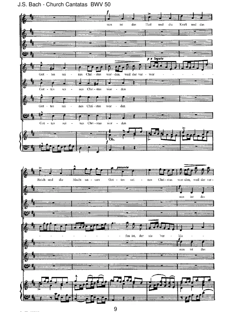 BWV50NunistdasHeilunddieKraft_一万首著名钢琴曲谱哈农贝多芬合集视频教学电子版高清无水印可打印_1古典钢琴知名音乐家谱_巴赫钢琴谱全集_J.S巴赫作品全集_JohannSebastianBach(1685-1750)巴赫