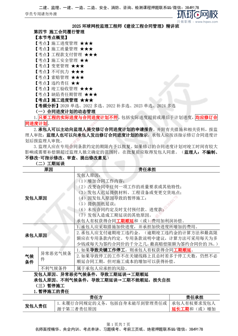 26.第六章第四节施工合同履行管理（一）_监理工程师_2025监理工程师_2025年监理工程师SVIP_2025年监理合同管理SVIP_02-基础精讲✿高端面授✿深度强化