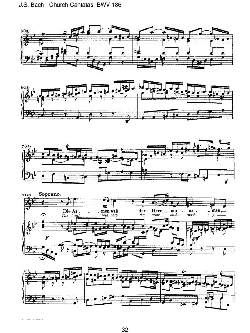 BWV186_rgredich,oSeele,nicht_一万首著名钢琴曲谱哈农贝多芬合集视频教学电子版高清无水印可打印_1古典钢琴知名音乐家谱_巴赫钢琴谱全集_J.S巴赫作品全集_JohannSebastianBach(1685-1750)巴赫