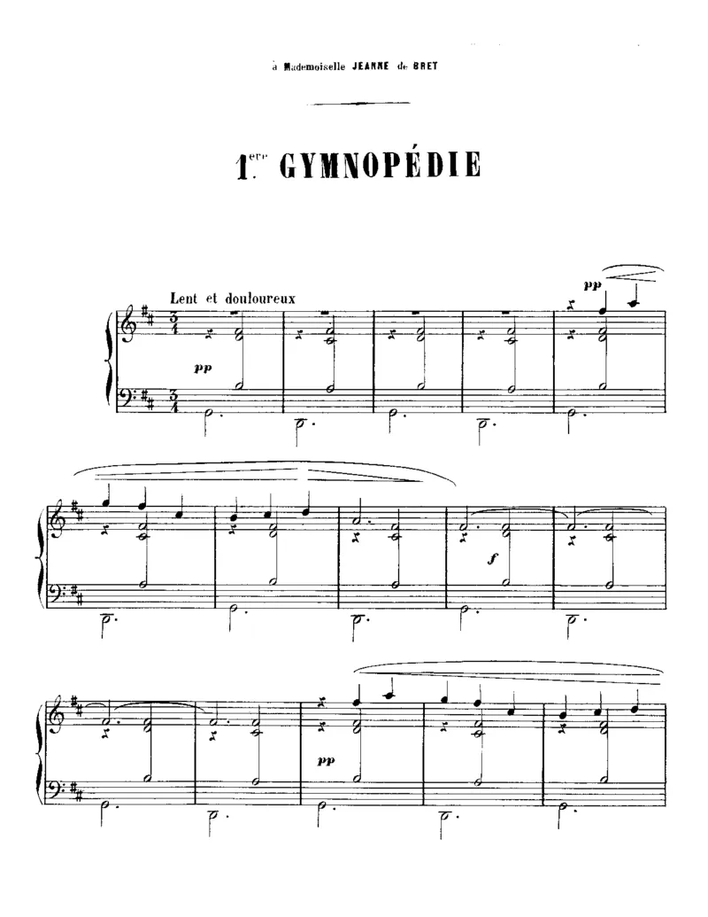 3Gymnopedies_一万首著名钢琴曲谱哈农贝多芬合集视频教学电子版高清无水印可打印_1古典钢琴知名音乐家谱_萨蒂钢琴谱全集