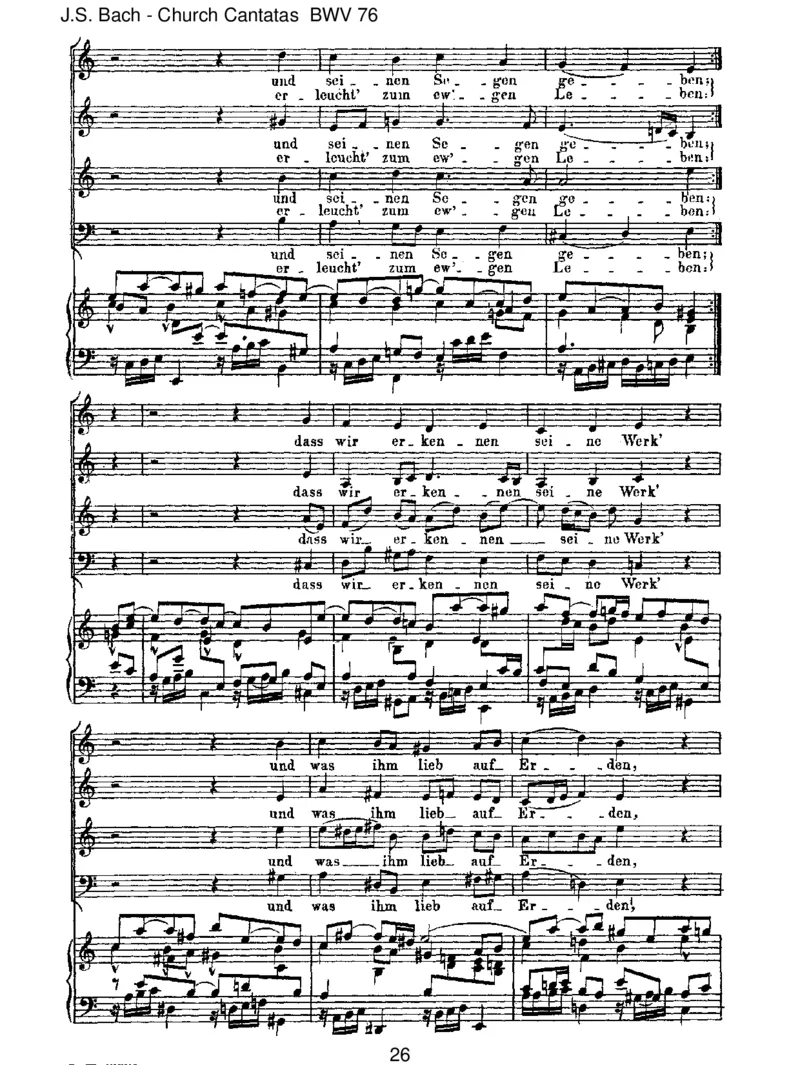 BWV76DieHimmelerz_hlendieEhreGottes_一万首著名钢琴曲谱哈农贝多芬合集视频教学电子版高清无水印可打印_1古典钢琴知名音乐家谱_巴赫钢琴谱全集_J.S巴赫作品全集