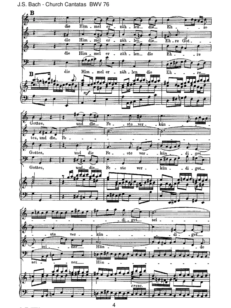 BWV76DieHimmelerz_hlendieEhreGottes_一万首著名钢琴曲谱哈农贝多芬合集视频教学电子版高清无水印可打印_1古典钢琴知名音乐家谱_巴赫钢琴谱全集_J.S巴赫作品全集