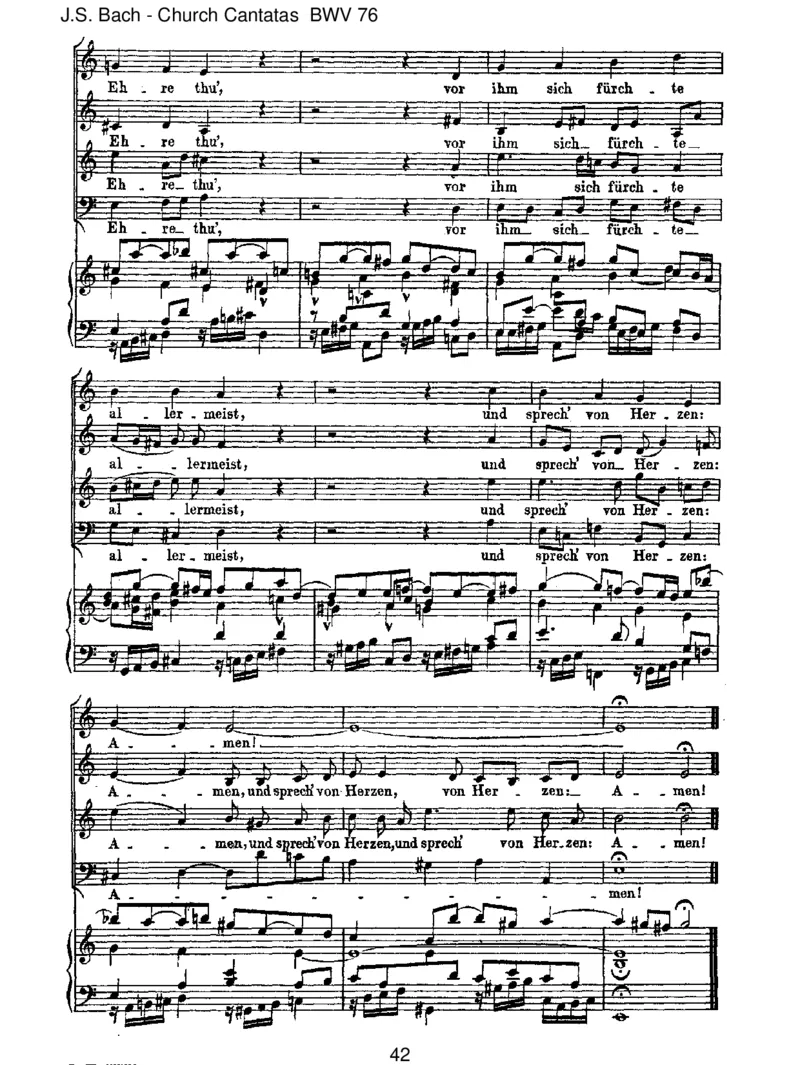 BWV76DieHimmelerz_hlendieEhreGottes_一万首著名钢琴曲谱哈农贝多芬合集视频教学电子版高清无水印可打印_1古典钢琴知名音乐家谱_巴赫钢琴谱全集_J.S巴赫作品全集