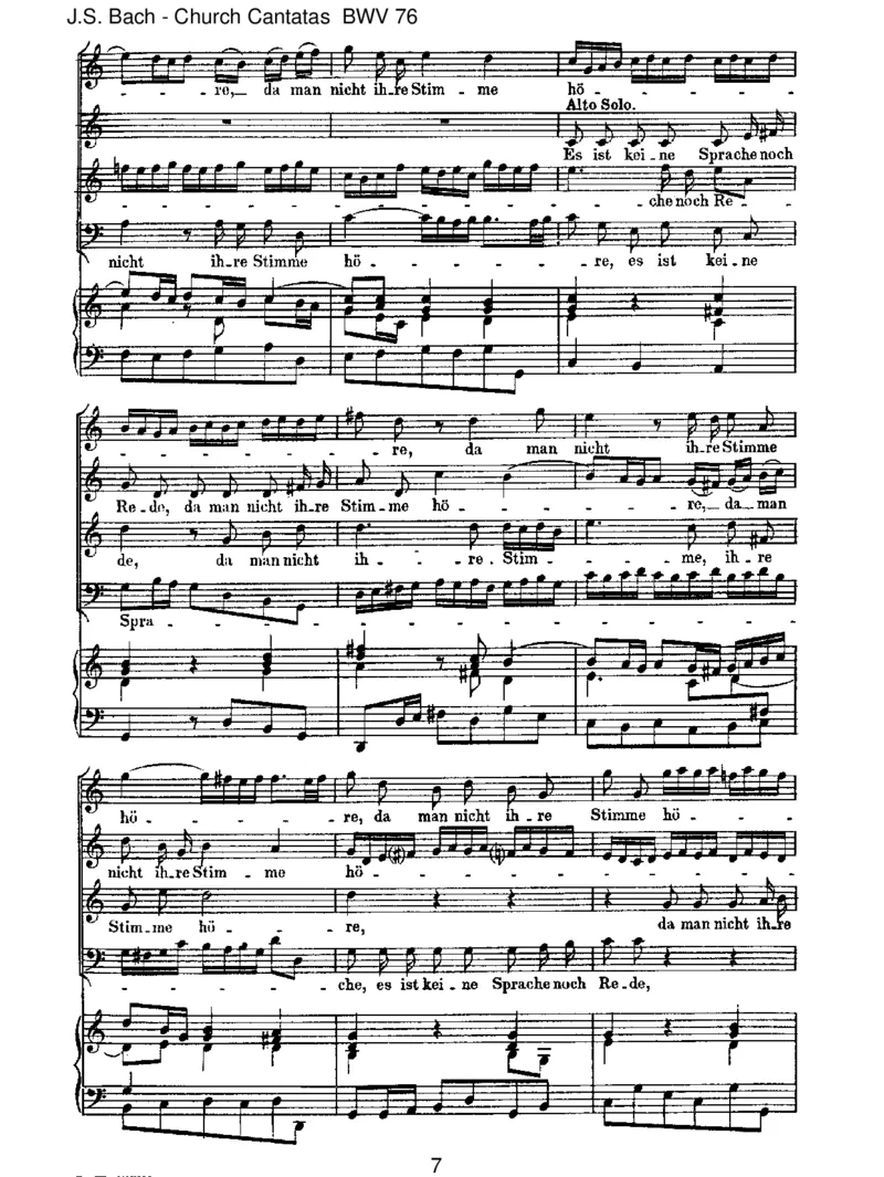 BWV76DieHimmelerz_hlendieEhreGottes_一万首著名钢琴曲谱哈农贝多芬合集视频教学电子版高清无水印可打印_1古典钢琴知名音乐家谱_巴赫钢琴谱全集_J.S巴赫作品全集