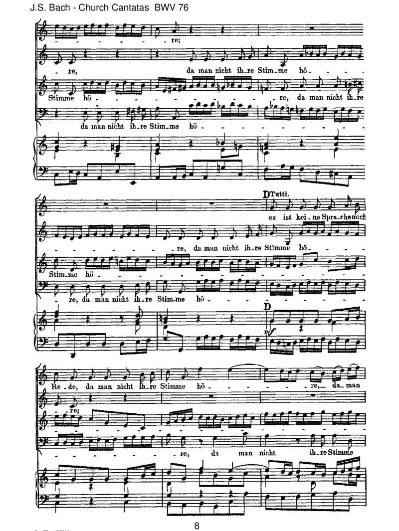 BWV76DieHimmelerz_hlendieEhreGottes_一万首著名钢琴曲谱哈农贝多芬合集视频教学电子版高清无水印可打印_1古典钢琴知名音乐家谱_巴赫钢琴谱全集_J.S巴赫作品全集