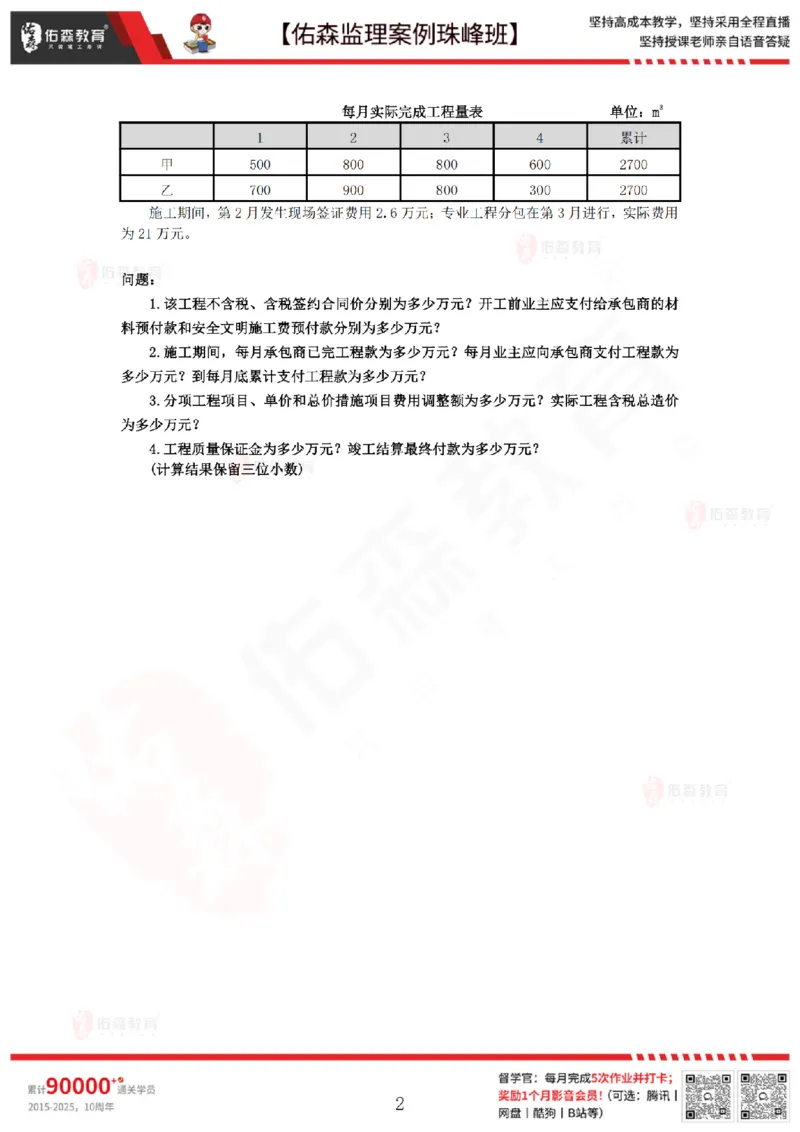 4月7日佑森监理案例珠峰班VIP作业_监理工程师_2025监理工程师_2025年监理工程师SVIP_2025年监理土建案例SVIP_02-基础精讲✿高端面授✿深度强化