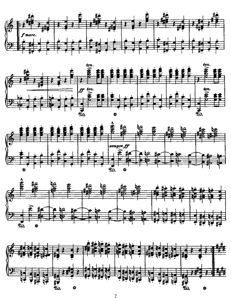 BulowMarch_一万首著名钢琴曲谱哈农贝多芬合集视频教学电子版高清无水印可打印_1古典钢琴知名音乐家谱_李斯特钢琴谱全集_其他作品