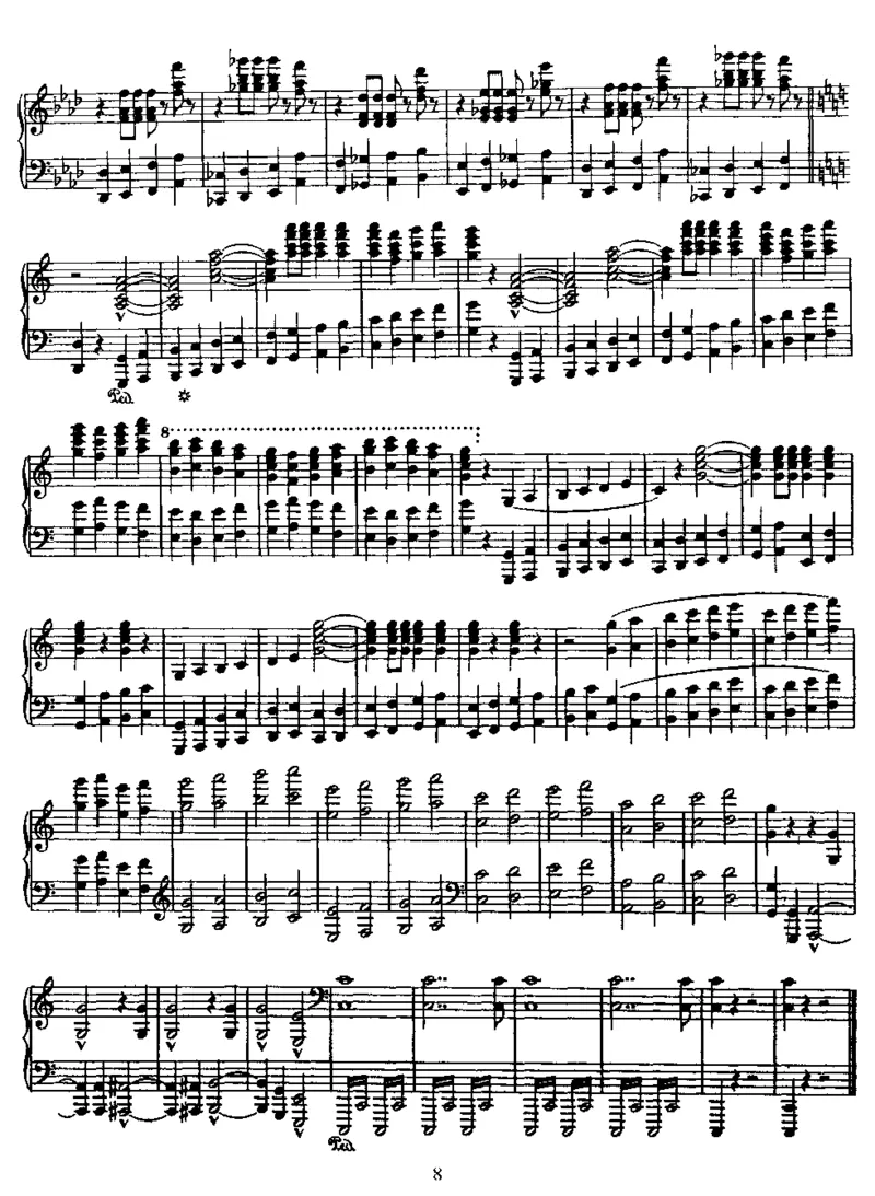 BulowMarch_一万首著名钢琴曲谱哈农贝多芬合集视频教学电子版高清无水印可打印_1古典钢琴知名音乐家谱_李斯特钢琴谱全集_其他作品