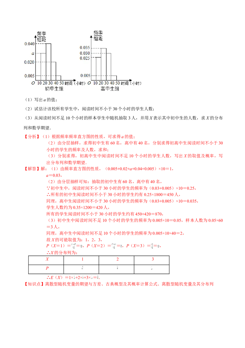 第七章随机变量及其分布（基础卷）（解析版）_E015高中全科试卷_数学试题_选修3_01.单元测试_单元测试（第三套）