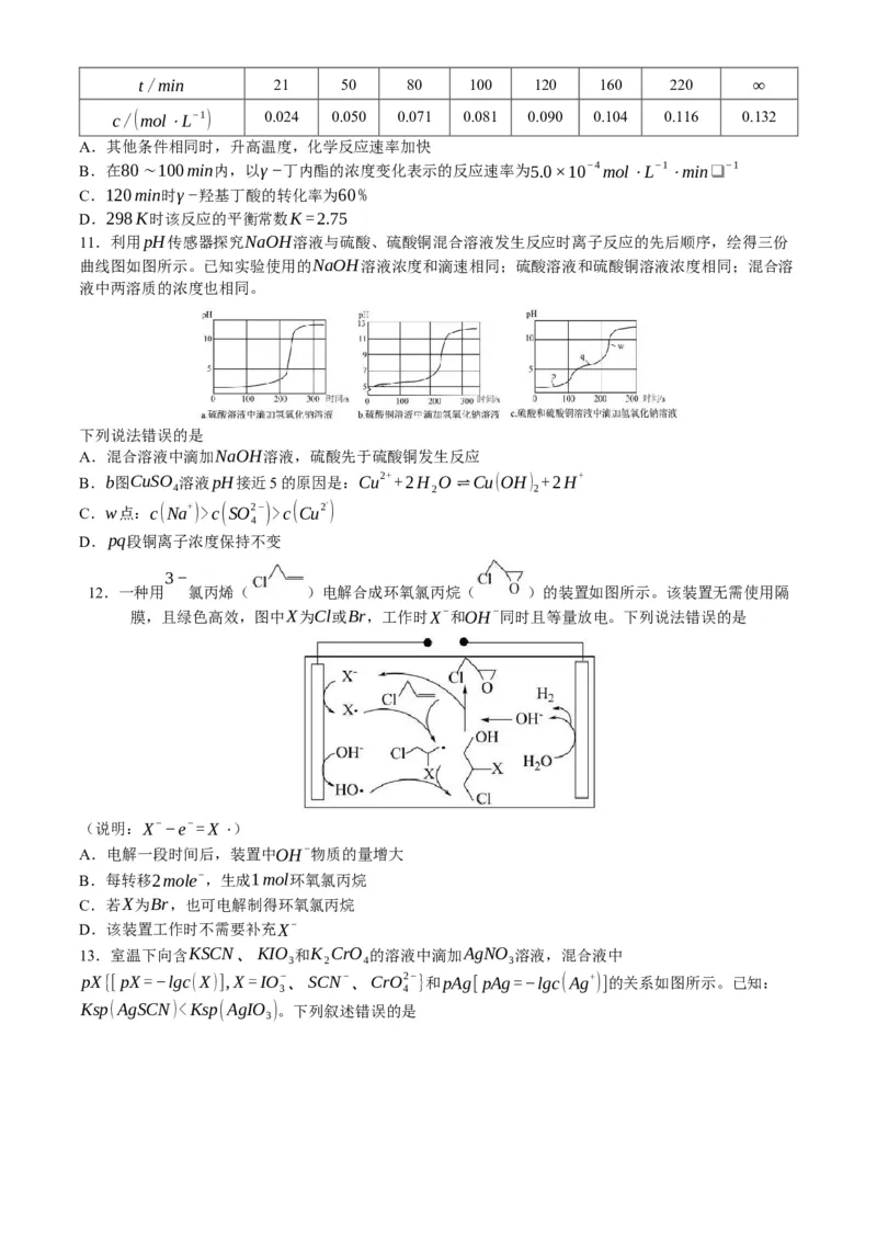 安徽省黄山市2024届高三下学期第二次质量检测试题（二模）化学_2024年4月_01按日期_11号_2024届安徽省黄山宣城高三第二次质量检测