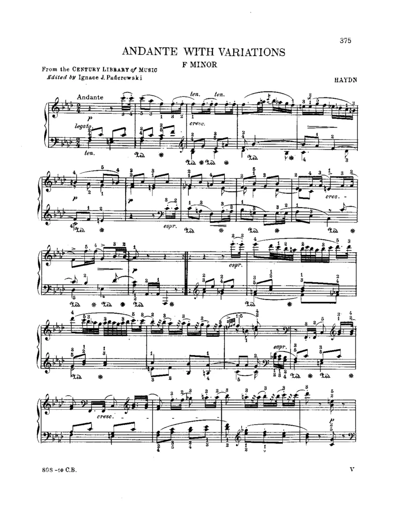 AndantewithVariationsinf_一万首著名钢琴曲谱哈农贝多芬合集视频教学电子版高清无水印可打印_1古典钢琴知名音乐家谱_海顿钢琴谱全集