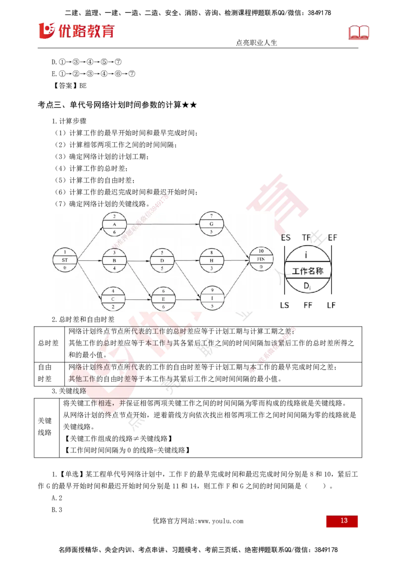 25年《进度控制（土建）》第3章讲义（打印版）_监理工程师_2025监理工程师_2025年监理工程师SVIP_2025年监理土建控制SVIP_02-基础精讲✿高端面授✿深度强化
