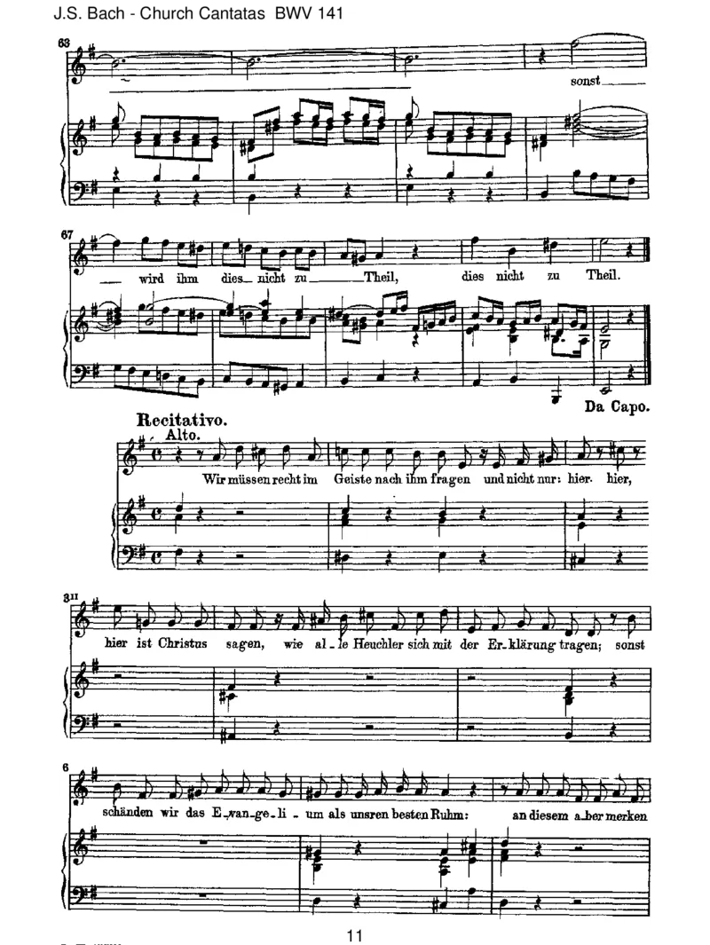BWV141Dasistjegewisslichwahr(Spurious,byTelemann)_一万首著名钢琴曲谱哈农贝多芬合集视频教学电子版高清无水印可打印_1古典钢琴知名音乐家谱_巴赫钢琴谱全集_J.S巴赫作品全集