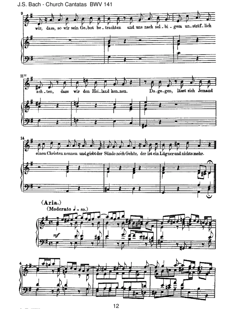 BWV141Dasistjegewisslichwahr(Spurious,byTelemann)_一万首著名钢琴曲谱哈农贝多芬合集视频教学电子版高清无水印可打印_1古典钢琴知名音乐家谱_巴赫钢琴谱全集_J.S巴赫作品全集