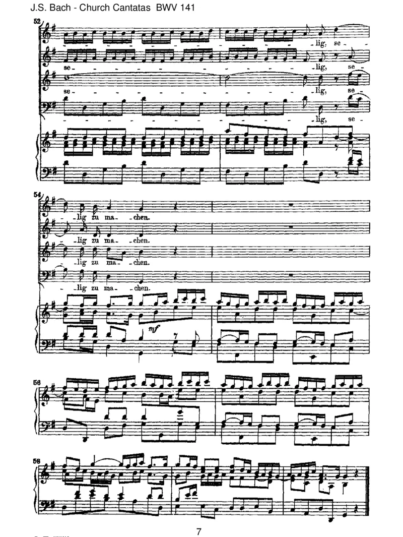 BWV141Dasistjegewisslichwahr(Spurious,byTelemann)_一万首著名钢琴曲谱哈农贝多芬合集视频教学电子版高清无水印可打印_1古典钢琴知名音乐家谱_巴赫钢琴谱全集_J.S巴赫作品全集