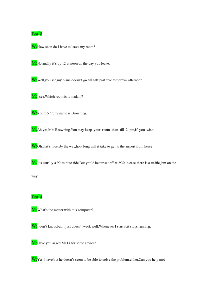 备考2024新高考英语听力(答案+文本)03_2024年5月_01按日期_1号_2024高考英语听力专题（80套模拟训练+历年真题）(附音频）_高考英语听力高分80套模拟训练_87