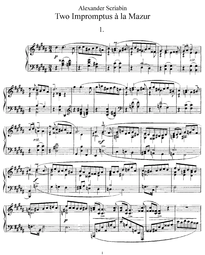 2ImpromptusalaMazur,Op7_一万首著名钢琴曲谱哈农贝多芬合集视频教学电子版高清无水印可打印_1古典钢琴知名音乐家谱_斯克里亚宾钢琴谱全集_即兴曲