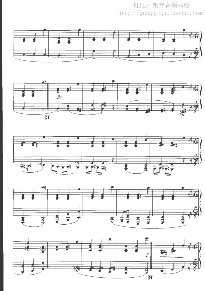 48、钢琴故事4（63页，共13首）_一万首著名钢琴曲谱哈农贝多芬合集视频教学电子版高清无水印可打印_3流行音乐谱_流行钢琴谱合集形式_高清PDF无水印