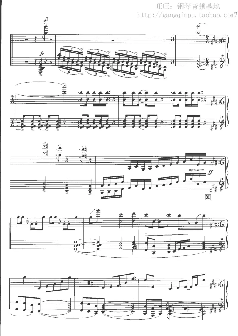 48、钢琴故事4（63页，共13首）_一万首著名钢琴曲谱哈农贝多芬合集视频教学电子版高清无水印可打印_3流行音乐谱_流行钢琴谱合集形式_高清PDF无水印