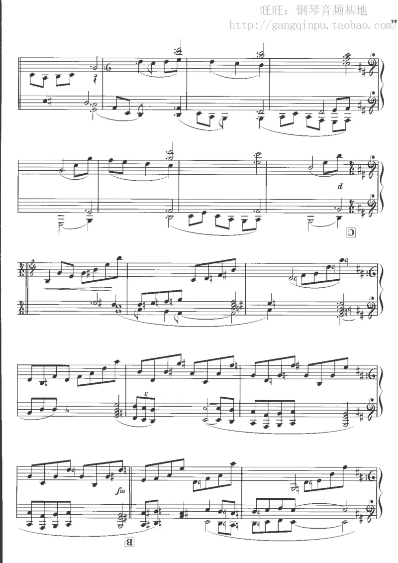 48、钢琴故事4（63页，共13首）_一万首著名钢琴曲谱哈农贝多芬合集视频教学电子版高清无水印可打印_3流行音乐谱_流行钢琴谱合集形式_高清PDF无水印