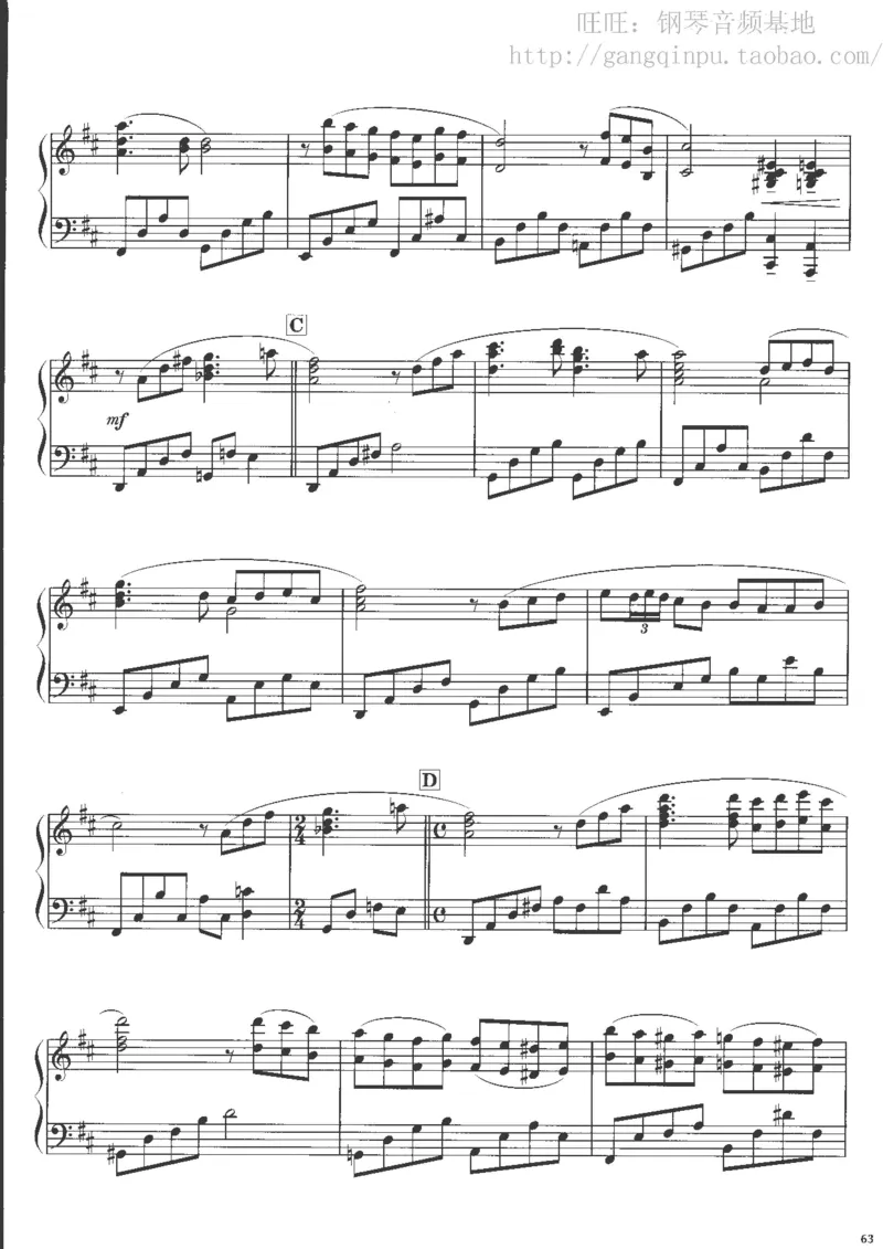 48、钢琴故事4（63页，共13首）_一万首著名钢琴曲谱哈农贝多芬合集视频教学电子版高清无水印可打印_3流行音乐谱_流行钢琴谱合集形式_高清PDF无水印