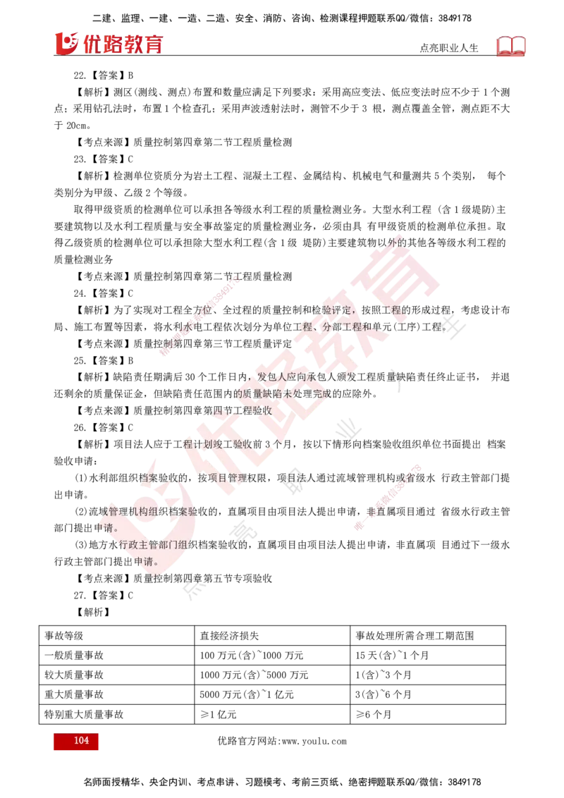 25监理《控制（水利）》经典甄题详解（打印版）_监理工程师_2025监理工程师_2025年监理工程师SVIP_2025年监理水利控制SVIP_03-习题精析✿实战特训✿模考通关_讲义