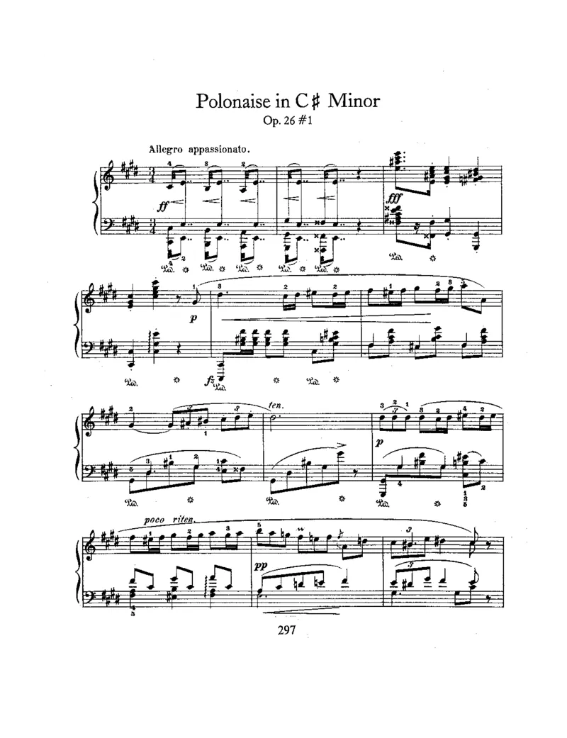 2Polonaises,Op26_一万首著名钢琴曲谱哈农贝多芬合集视频教学电子版高清无水印可打印_1古典钢琴知名音乐家谱_肖邦钢琴谱全集_波兰舞曲
