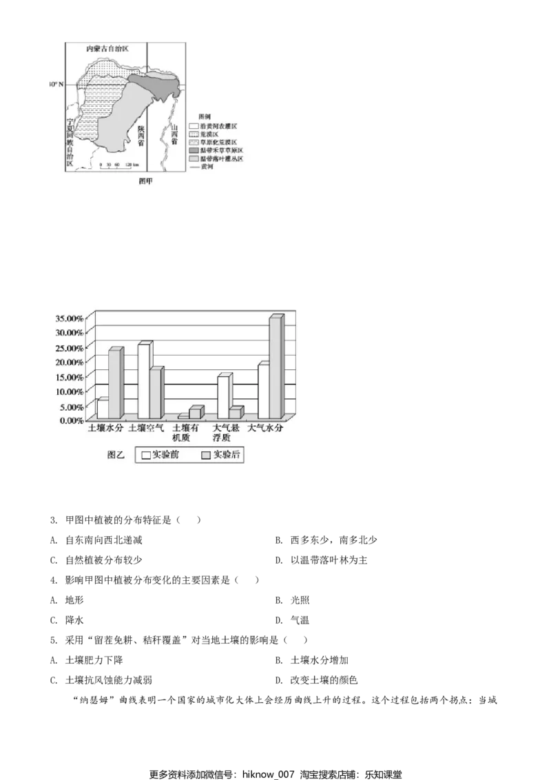 高一下学期期末地理试题（原卷版）_E015高中全科试卷_地理试题_必修2_4.期末试卷_高一下学期期末地理试题