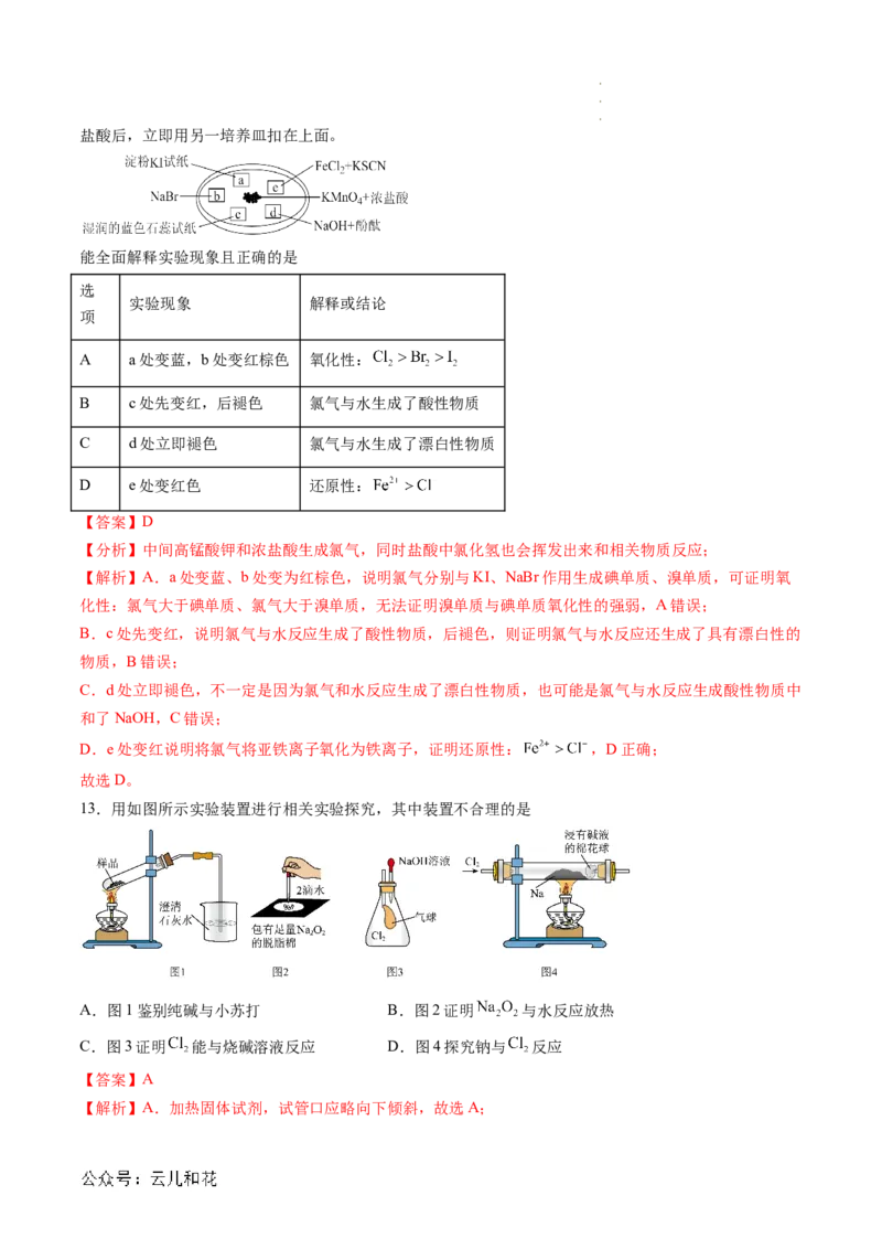 第09讲&nbsp;氯气的实验室制法及氯离子的检验（解析版）_2024-2025高一（7-7月题库）_2024年7月试卷_0708暑假自学课2024年新高一化学暑假提升精品讲义
