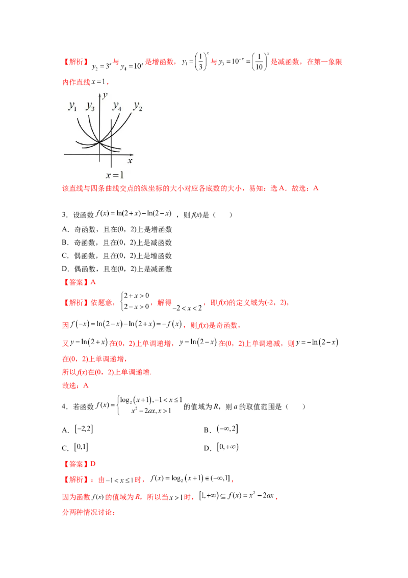 第四章指数与对数函数-综合检测卷（培优解析版）_E015高中全科试卷_数学试题_必修1_05.复习精选精练2023年