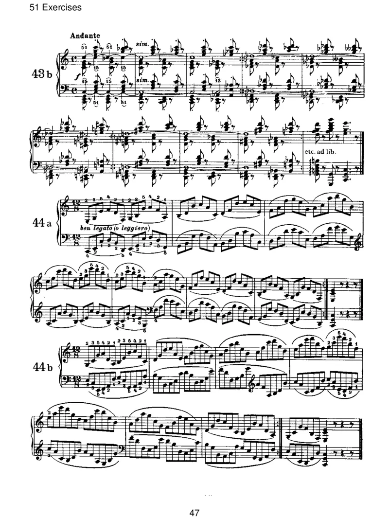 51Exercises_一万首著名钢琴曲谱哈农贝多芬合集视频教学电子版高清无水印可打印_1古典钢琴知名音乐家谱_勃拉姆斯钢琴谱全集_V.Studies,Transcriptions,Cadenzas,andMiscellaneousWorks