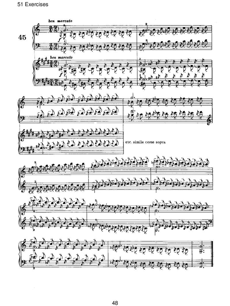 51Exercises_一万首著名钢琴曲谱哈农贝多芬合集视频教学电子版高清无水印可打印_1古典钢琴知名音乐家谱_勃拉姆斯钢琴谱全集_V.Studies,Transcriptions,Cadenzas,andMiscellaneousWorks