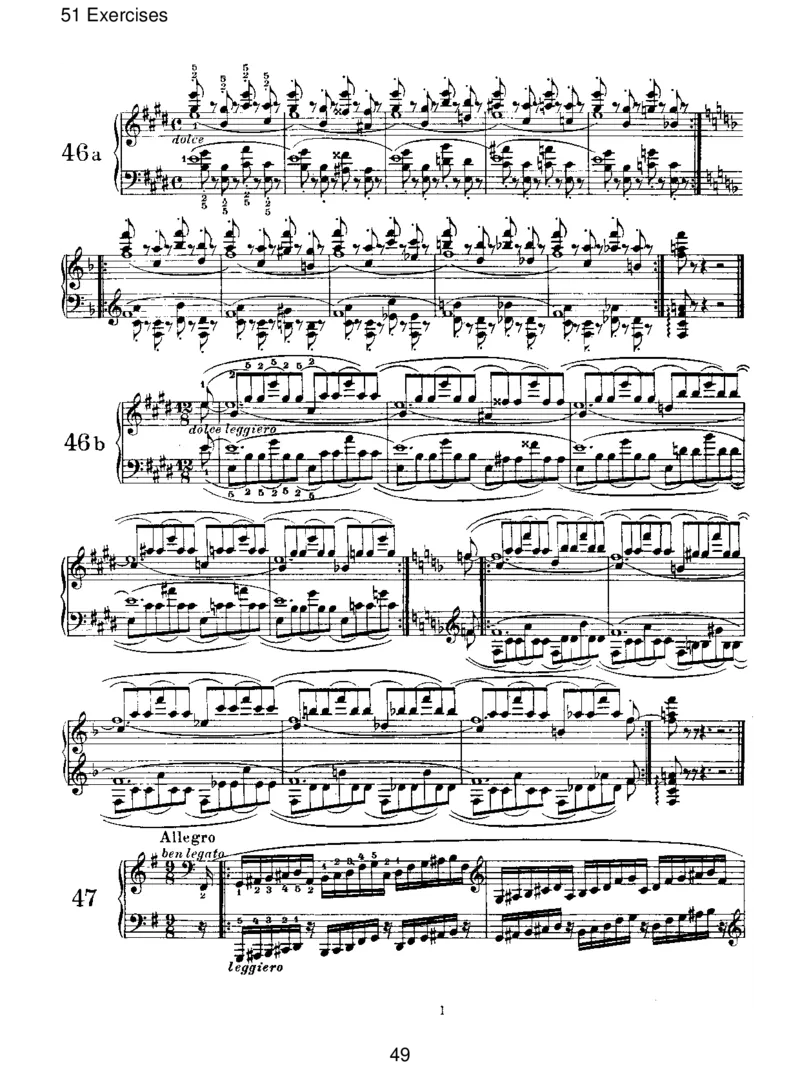 51Exercises_一万首著名钢琴曲谱哈农贝多芬合集视频教学电子版高清无水印可打印_1古典钢琴知名音乐家谱_勃拉姆斯钢琴谱全集_V.Studies,Transcriptions,Cadenzas,andMiscellaneousWorks