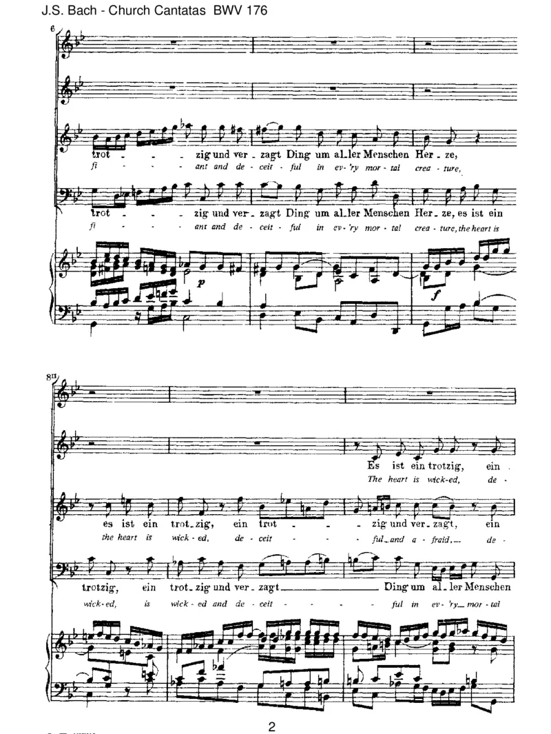 BWV176EsisteintrotzigundverzagtDing_一万首著名钢琴曲谱哈农贝多芬合集视频教学电子版高清无水印可打印_1古典钢琴知名音乐家谱_巴赫钢琴谱全集_J.S巴赫作品全集